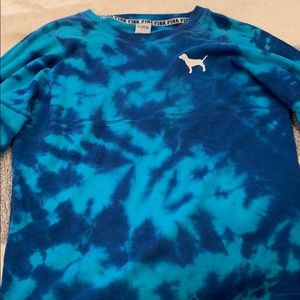 PINK Tie Dye Crew Neck Sweatshirt